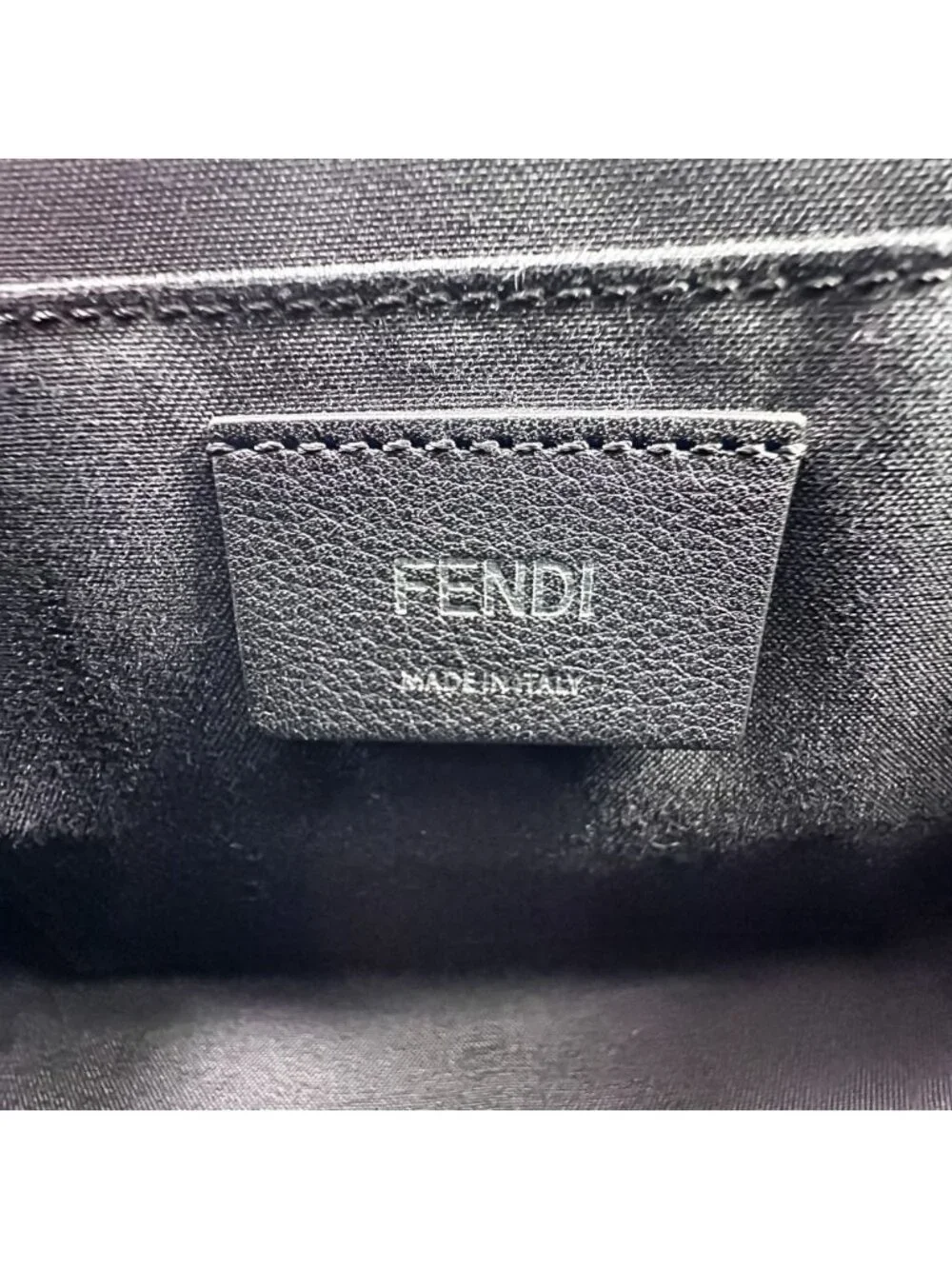 Fendi by the Way Leather Mini Shoulder Bag Clutch Black